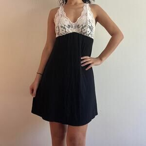 B/w slip dress stretch size medium